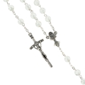 Różaniec do Pierwszej Komunii - szkło - 6 mm - JS R568K-0 - Dewocjonalia P.H. Jakóbczak - Katolicki sklep liturgiczny i hurtownia