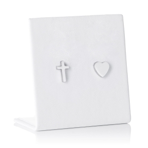 Kolczyki - krzyżyk - serce - Stainless Steel