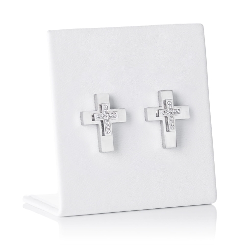 Kolczyki - krzyżyki - Stainless Steel - JS ES011 - Dewocjonalia P.H. Jakóbczak - Katolicki sklep liturgiczny i hurtownia