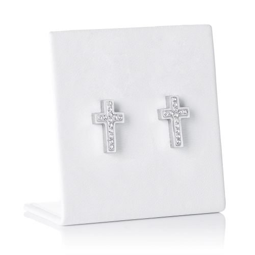 Kolczyki - krzyżyki - Stainless Steel - JS ES013 - Dewocjonalia P.H. Jakóbczak - Katolicki sklep liturgiczny i hurtownia