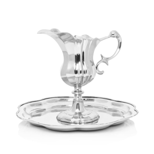 Naczynie do chrztu mosiężne, niklowane