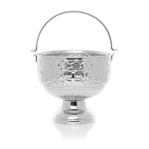 Kociołek na wodę święconą - mosiądz - nikiel