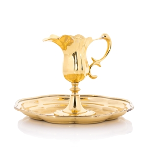 Dzbanek - taca - mosiądz - Chrzest Święty