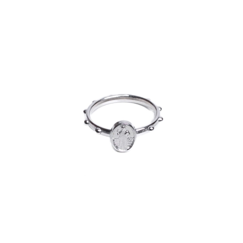 M140 Św. Benedykt metalowa dziesiątka różańca na palec