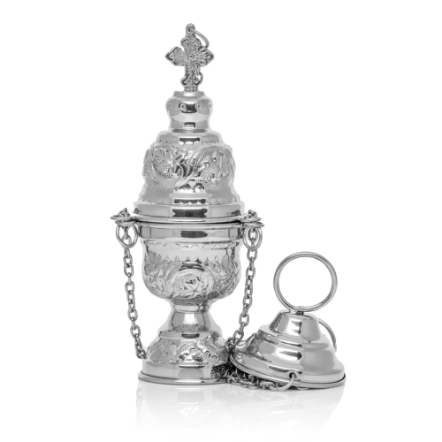 M22116n Trybularz - mosiądz - nikiel - 19 cm