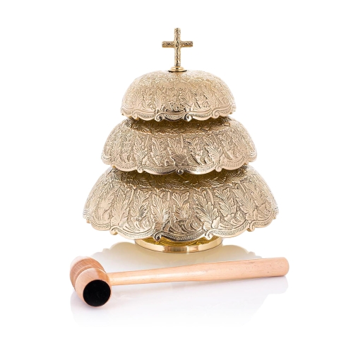 P112 Gong - mosiądz - drewniany młotek