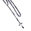 Różaniec - hematyt - 8 mm - św. Benedykt - Ematite - JS R345 - Dewocjonalia P.H. Jakóbczak - Katolicki sklep liturgiczny i hurtownia