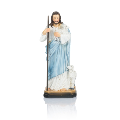 HY72318A.jpg Figurka - Jezus Dobry Pasterz - 15 cm