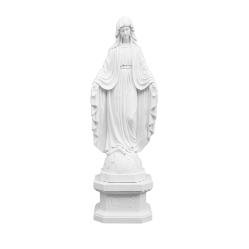 Figura - marmur - Matka Boża Niepokalana - 100 cm - JS MS03-100 - Dewocjonalia P.H. Jakóbczak - Katolicki sklep liturgiczny i hurtownia
