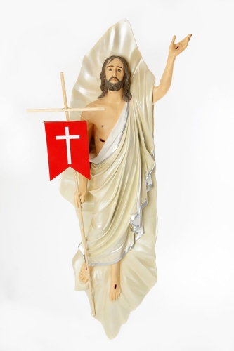 Chrystus Zmartwychwstały wznoszący do zawieszenia (134 cm) - ELM 215 - Dewocjonalia P.H. Jakóbczak - Katolicki sklep liturgiczny i hurtownia