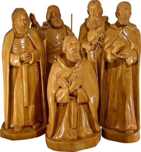 Pięciu Braci Męczenników (Benedyktyni) (Benedykt, Jan, Izak, Krystian, Mateusz) (95-120 cm) - ELM 676 - Dewocjonalia P.H. Jakóbczak - Katolicki sklep liturgiczny i hurtownia