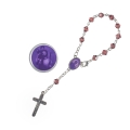Dziesiątek różańca - szkło - św. Krzysztof - zapinanie - mini słoiczek - 6mm - JS R1177-0 - Dewocjonalia P.H. Jakóbczak - Katolicki sklep liturgiczny i hurtownia