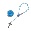 Dziesiątek różańca - szkło - św. Krzysztof - zapinanie - mini słoiczek - 6mm - JS R1177-0 - Dewocjonalia P.H. Jakóbczak - Katolicki sklep liturgiczny i hurtownia