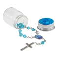 Dziesiątek różańca - szkło - św. Krzysztof - zapinanie - mini słoiczek - 6mm - JS R1177-0 - Dewocjonalia P.H. Jakóbczak - Katolicki sklep liturgiczny i hurtownia