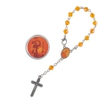 Dziesiątek różańca - szkło - św. Krzysztof - zapinanie - mini słoiczek - 6mm - JS R1177-0 - Dewocjonalia P.H. Jakóbczak - Katolicki sklep liturgiczny i hurtownia