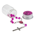 Dziesiątek różańca - szkło - św. Krzysztof - zapinanie - mini słoiczek - 6mm - JS R1177-0 - Dewocjonalia P.H. Jakóbczak - Katolicki sklep liturgiczny i hurtownia