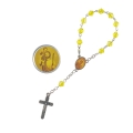 Dziesiątek różańca - szkło - św. Krzysztof - zapinanie - mini słoiczek - 6mm - JS R1177-0 - Dewocjonalia P.H. Jakóbczak - Katolicki sklep liturgiczny i hurtownia