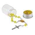 Dziesiątek różańca - szkło - św. Krzysztof - zapinanie - mini słoiczek - 6mm - JS R1177-0 - Dewocjonalia P.H. Jakóbczak - Katolicki sklep liturgiczny i hurtownia