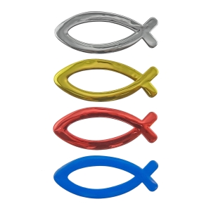 Naklejka - rybka chrześcijańska - Ichtys