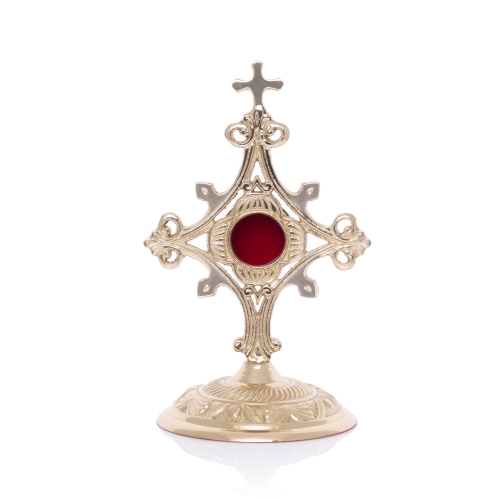 MN-1009.jpg Relikwiarz - mosiądz - 21 cm