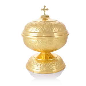 Chrzcielnica - zbiornik na wodę święconą - mosiądz