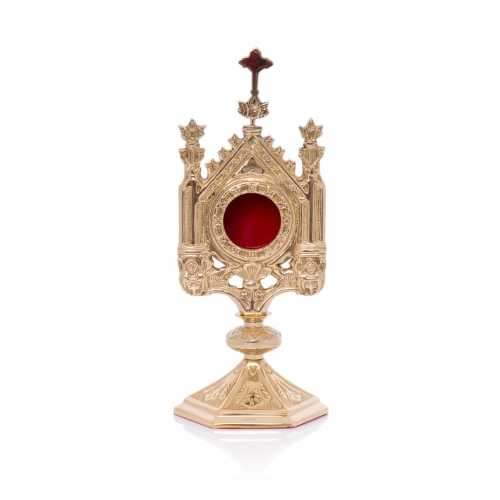 MN-1002.jpg Relikwiarz - mosiądz - 30 cm