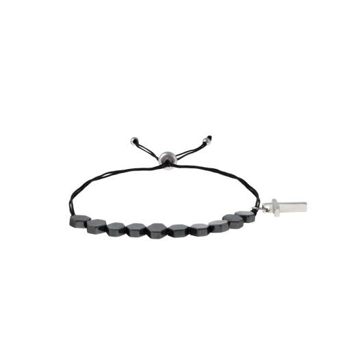 Bransoletka - dziesiątek różańca - hematyt - Ematite - JS BC2030 - Dewocjonalia P.H. Jakóbczak - Katolicki sklep liturgiczny i hurtownia