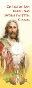 Baner na Boże Ciało "Chrystus Pan karmi nas"