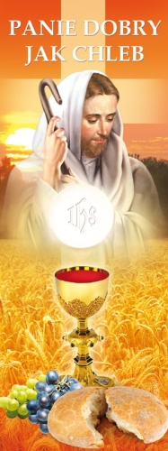 25393 Baner na Boże Ciało "Pan dobry jak chleb "