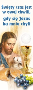 Baner na I Komunię Świętą "Święty czas jest w owej chwili"