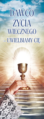 25473 Baner na I Komunię Świętą "Dawco życia wiecznego"