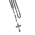 Różaniec - hematyt - 10 mm - św. Benedykt - JS R525 - Dewocjonalia P.H. Jakóbczak - Katolicki sklep liturgiczny i hurtownia