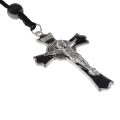Różaniec - 12 mm - hematyt - św. Benedykt - Ematite - JS R890 - Dewocjonalia P.H. Jakóbczak - Katolicki sklep liturgiczny i hurtownia