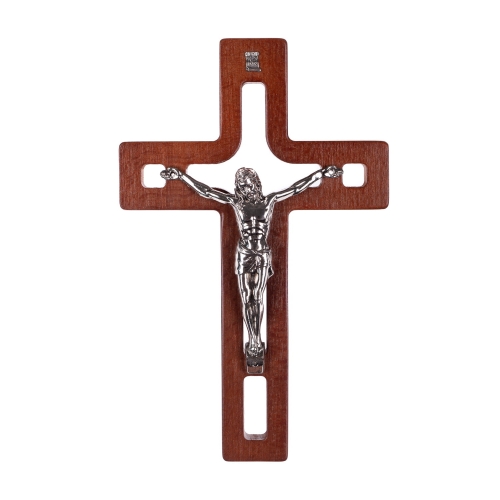 Krzyż z drewna bukowego prostokątny, z wycięciami na wylot - LSA C08 - Dewocjonalia P.H. Jakóbczak - Katolicki sklep liturgiczny i hurtownia