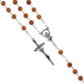 Różaniec - szkło - 6 mm - marmurek - JS R308-0 - Dewocjonalia P.H. Jakóbczak - Katolicki sklep liturgiczny i hurtownia