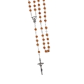 Różaniec - szkło - 6 mm - marmurek - JS R308-0 - Dewocjonalia P.H. Jakóbczak - Katolicki sklep liturgiczny i hurtownia