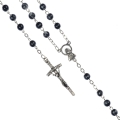 Różaniec - szkło - 6 mm - marmurek - JS R308-0 - Dewocjonalia P.H. Jakóbczak - Katolicki sklep liturgiczny i hurtownia