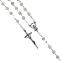 Różaniec - szkło - 6 mm - marmurek - JS R308-0 - Dewocjonalia P.H. Jakóbczak - Katolicki sklep liturgiczny i hurtownia