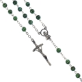 Różaniec - szkło - 6 mm - marmurek - JS R308-0 - Dewocjonalia P.H. Jakóbczak - Katolicki sklep liturgiczny i hurtownia