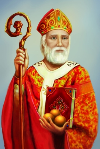 Wyklejanka - 50 x 40 cm - św. Mikołaj z Miry - Diamentowa Mozaika - DIY - JS J51327 - Dewocjonalia P.H. Jakóbczak - Katolicki sklep liturgiczny i hurtownia