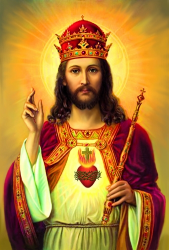 Wyklejanka - 50 x 40 cm - Chrystus Król - Diamentowa Mozaika - DIY - JS J51330 - Dewocjonalia P.H. Jakóbczak - Katolicki sklep liturgiczny i hurtownia