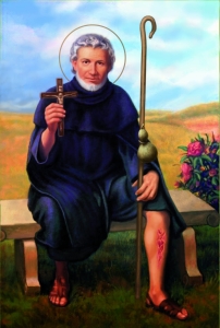 Wyklejanka - 50 x 40 cm - św. Peregryn - Diamentowa Mozaika - DIY