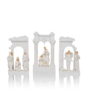 Szopka bożonarodzeniowa - świecąca - Bianco