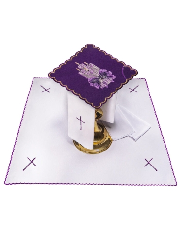 Bielizna kielichowa KK/169 - adwent - HAF KK/169 - Dewocjonalia P.H. Jakóbczak - Katolicki sklep liturgiczny i hurtownia