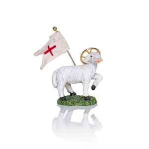 Figurka - baranek wielkanocny - 7 cm -  Wielkanoc