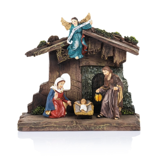 Szopka bożonarodzeniowa - Święta Rodzina - Anioł - Classic - JS JS01735A - Dewocjonalia P.H. Jakóbczak - Katolicki sklep liturgiczny i hurtownia