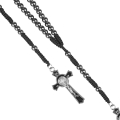 Różaniec - hematyt - 6 mm - św. Benedykt - JS R524 - Dewocjonalia P.H. Jakóbczak - Katolicki sklep liturgiczny i hurtownia