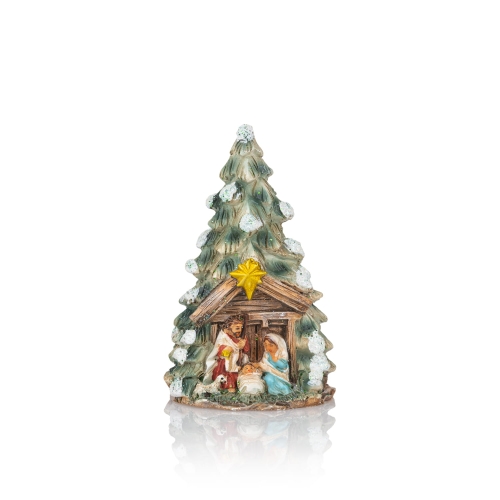 Szopka bożonarodzeniowa - Święta Rodzina - choinka - 8 cm - Classic - JS JS94128B - Dewocjonalia P.H. Jakóbczak - Katolicki sklep liturgiczny i hurtownia