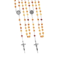 Różaniec - bursztyn syntetyczny - 6 mm - medalik pod indywidualną wklejkę żywiczną - produkt personalizowany - JS R449-2 - Dewocjonalia P.H. Jakóbczak - Katolicki sklep liturgiczny i hurtownia