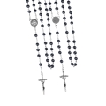 Różaniec - 6 mm - hematyt - medalik pod indywidualną wklejkę żywiczną - produkt personalizowany - Ematite - JS R36-2 - Dewocjonalia P.H. Jakóbczak - Katolicki sklep liturgiczny i hurtownia